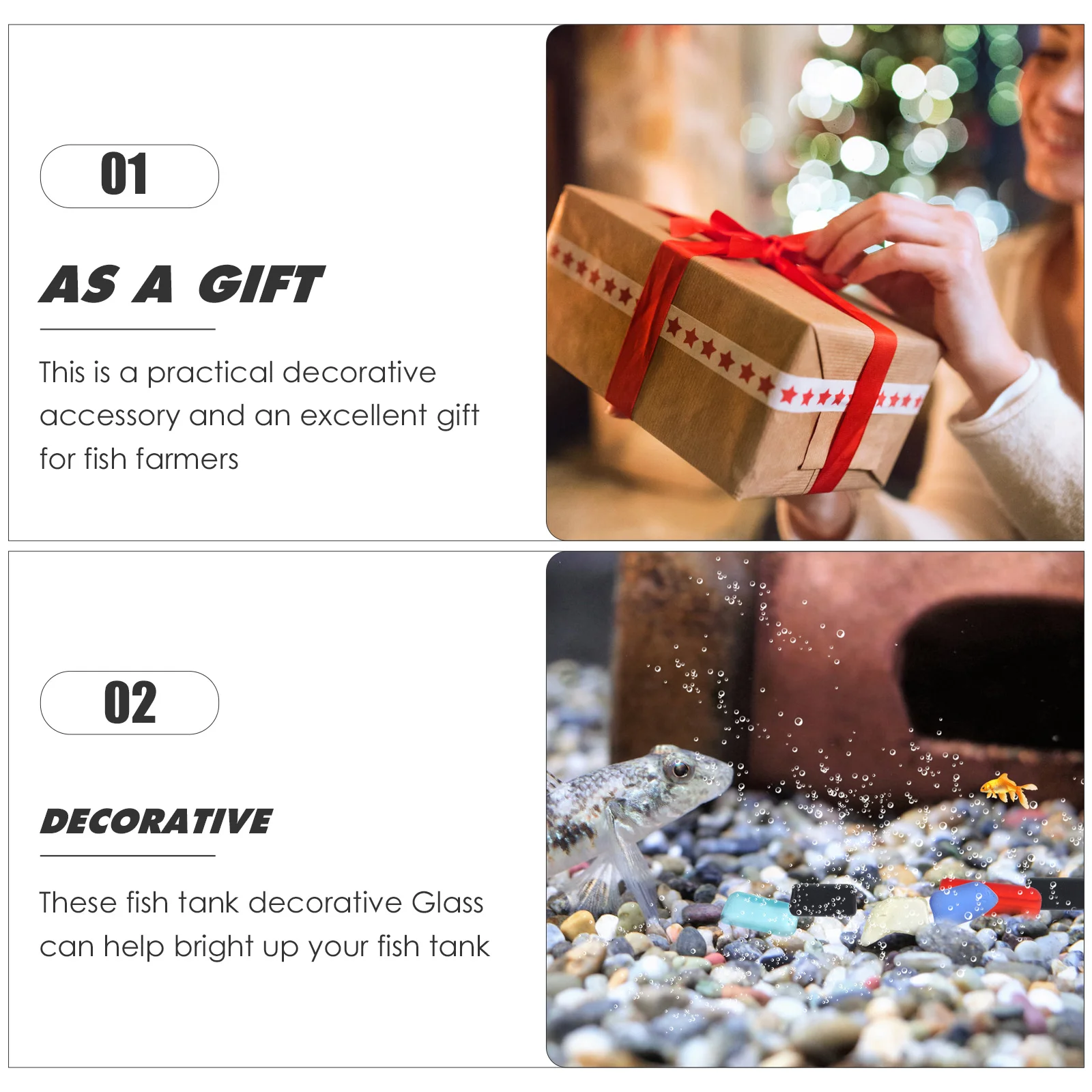 

1Set Fish Tank Gravels Aquarium Black Gravel Durable Decorative Rocks for Fish Tank Landscaping and Healthy Shrimp Habitat