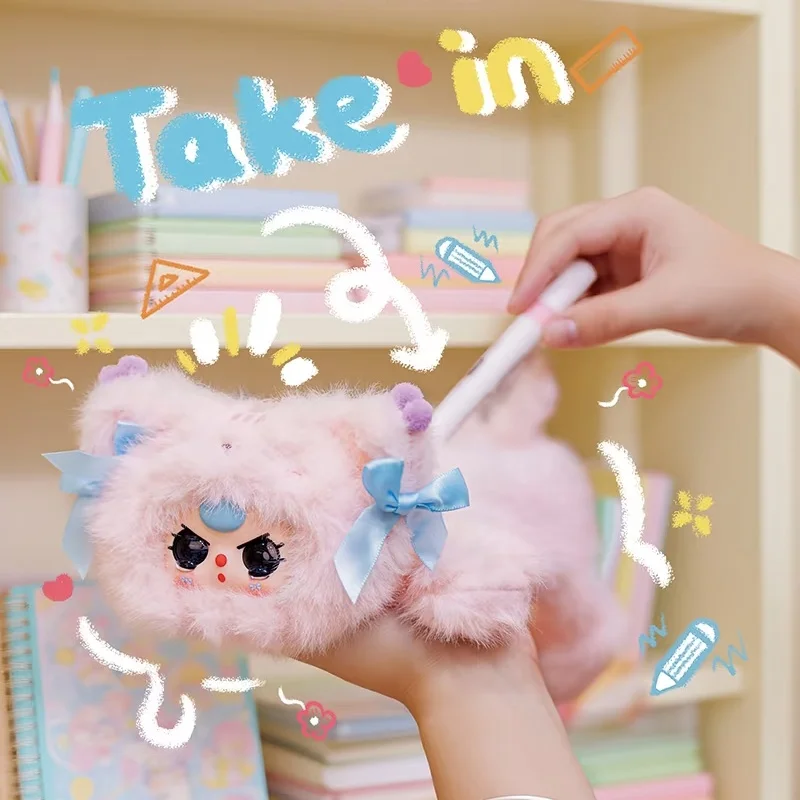 

Original New Baby Three Vinyl Face Plush Stationery Storage Trendy Blind Box Toy Cute Doll Charm Collectible Bag For Girls Gift