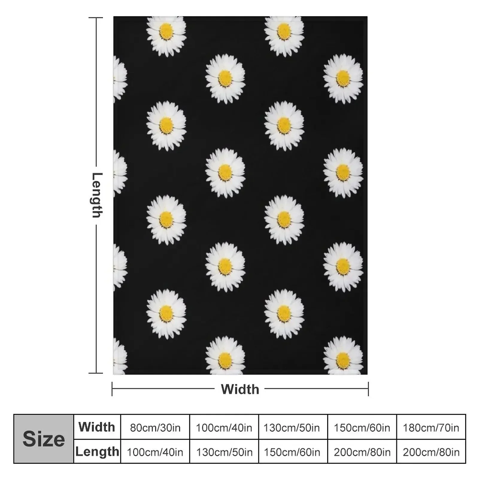Top View Of A White Common Daisy Isolated Throw Blanket couch cozy soft plush fuzzy picnic outdoor blanket