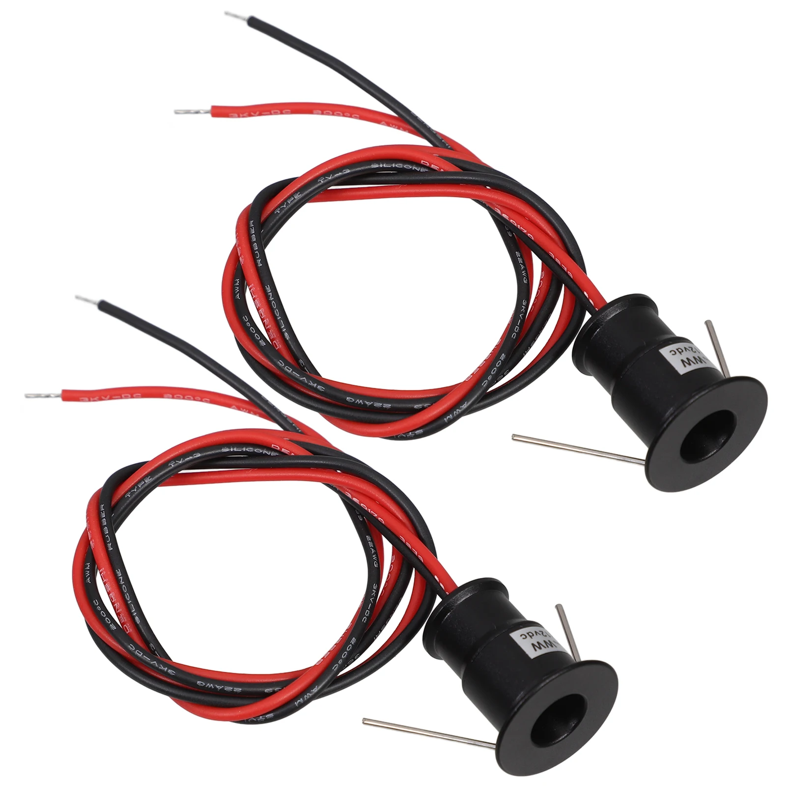 

2pcs Mini LED Downlights 1W DC12V Embedded Cabinet Lights High Brightness Spotlights for Stairs RVs Boats Shelves Safe Voltage