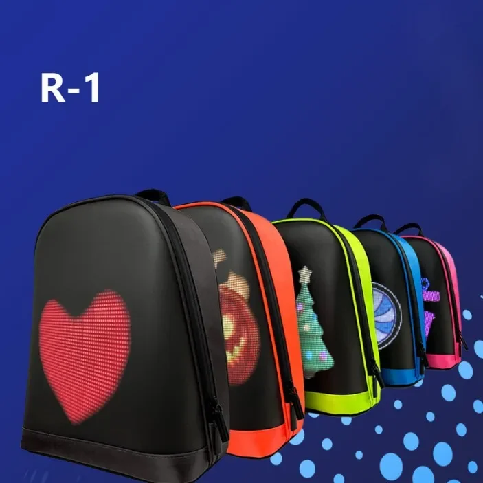 

Cross-border new LED backpack Bluetooth control DIY graffiti cool display smart screen advertising backpack