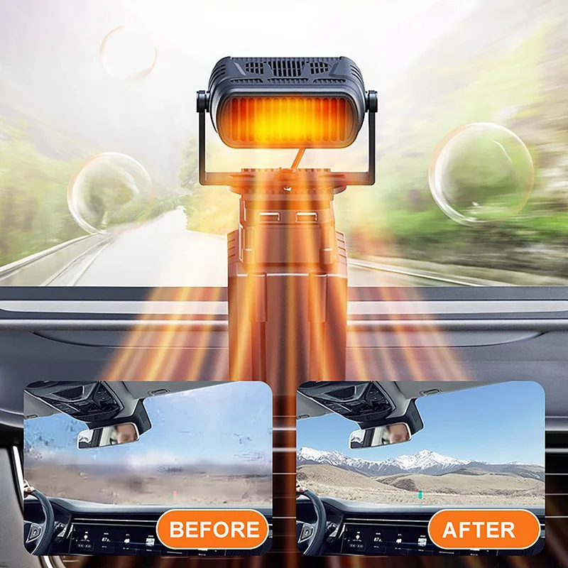 Auto-Elektroheizung, Heizung und Kühlung, wiederaufladbare Auto-Fenster-Antibeschlagmaschine, kompatibel mit 18-V-Batterien von Makita (keine Batterie)