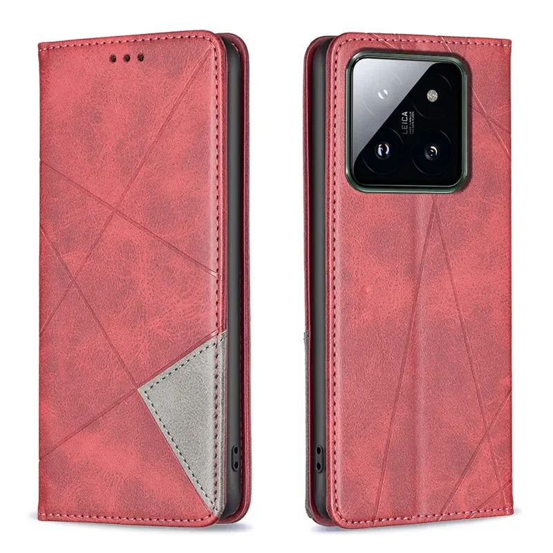 On For Xiaomi 14 Pro Case Magnetic Wallet Leather Flip Phone Cover For Xiomi 14 Mi 13T 14Pro 13 Lite Ultra 5G Mi14 Cases Fundas