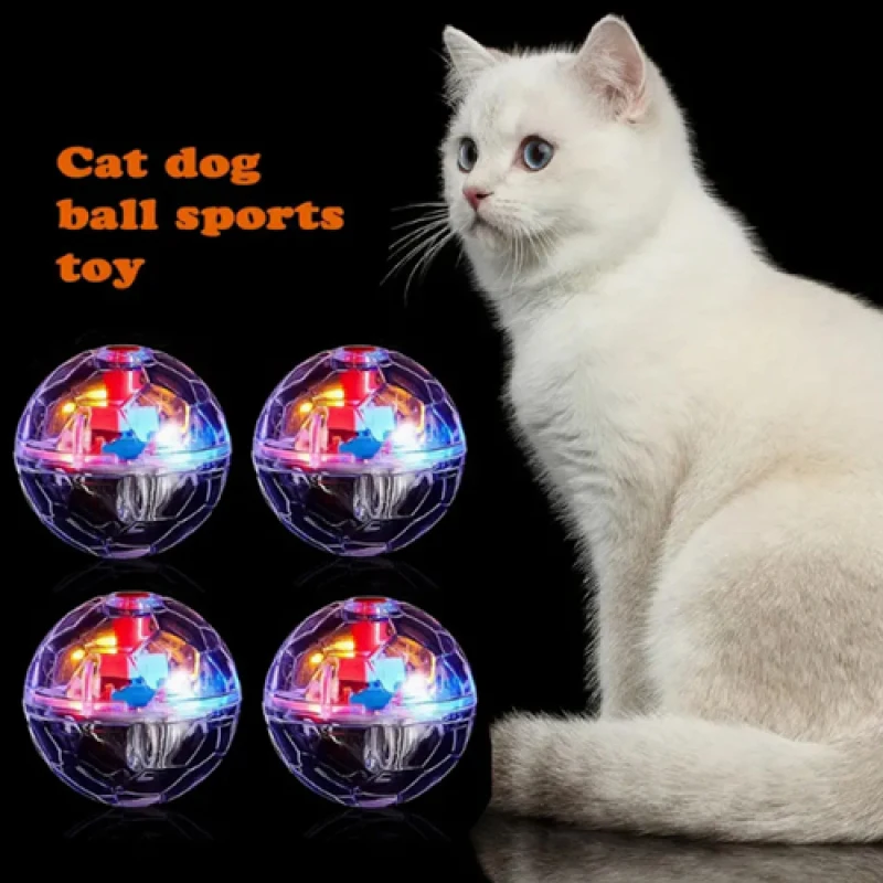 Bola interactiva para gatos, juguete Flash, equipo Paranormal, juguetes fantasma, bolas de movimiento, luz, mascota, Flash, movimiento de caza, 3 uds.