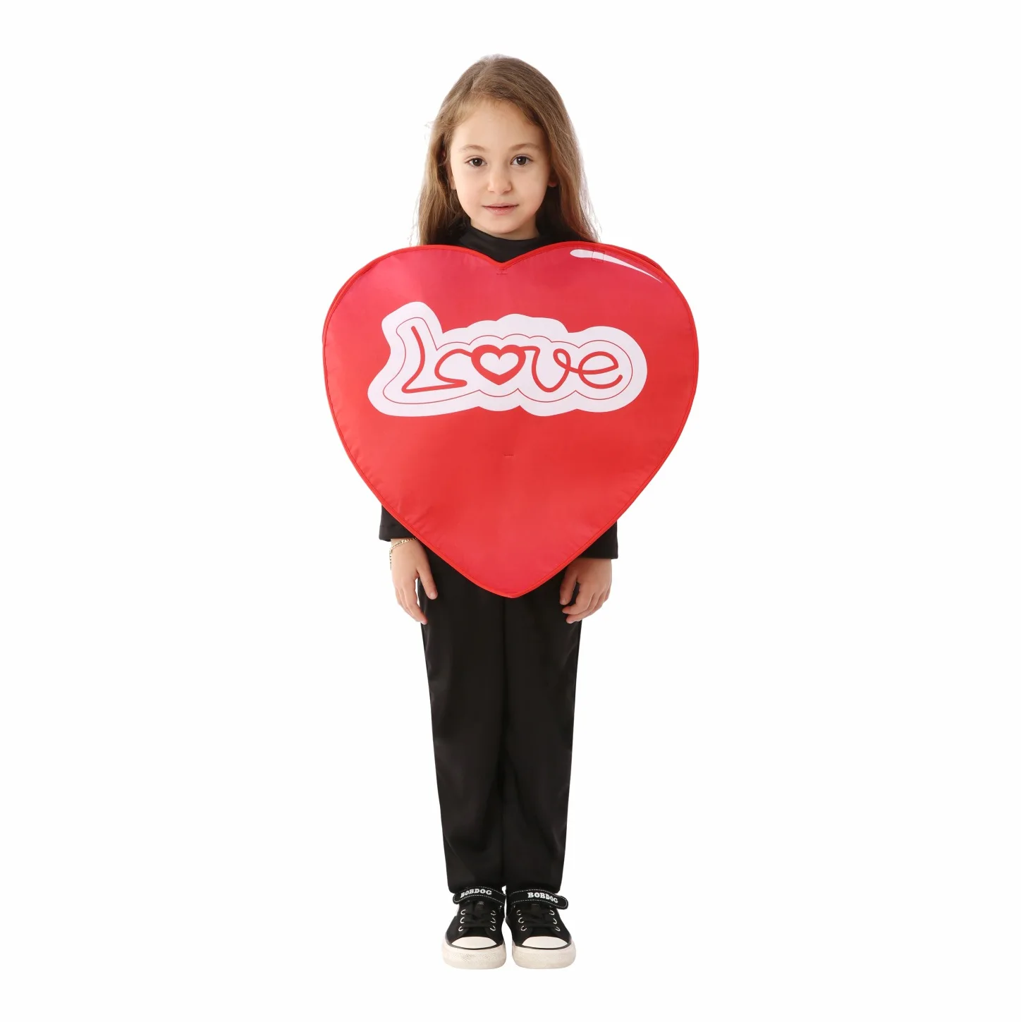 Valentine's Day Children Cosplay Heart Pattern Costume Party Festival School Children Show Girl Cute Onesie Holiday Clothes