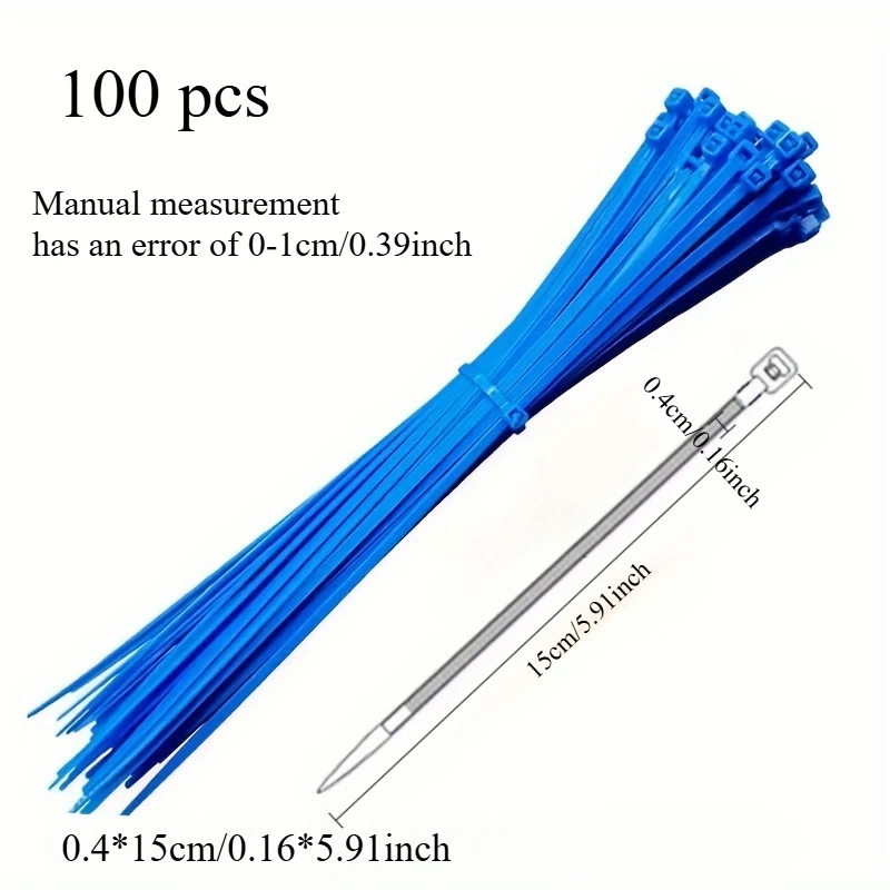 Attaches de câbles en plastique colorées autobloquantes en Nylon, 100 pièces, organisateur de câbles, fils de jardinage, projet de bricolage, maison, bureau, atelier, réutilisable