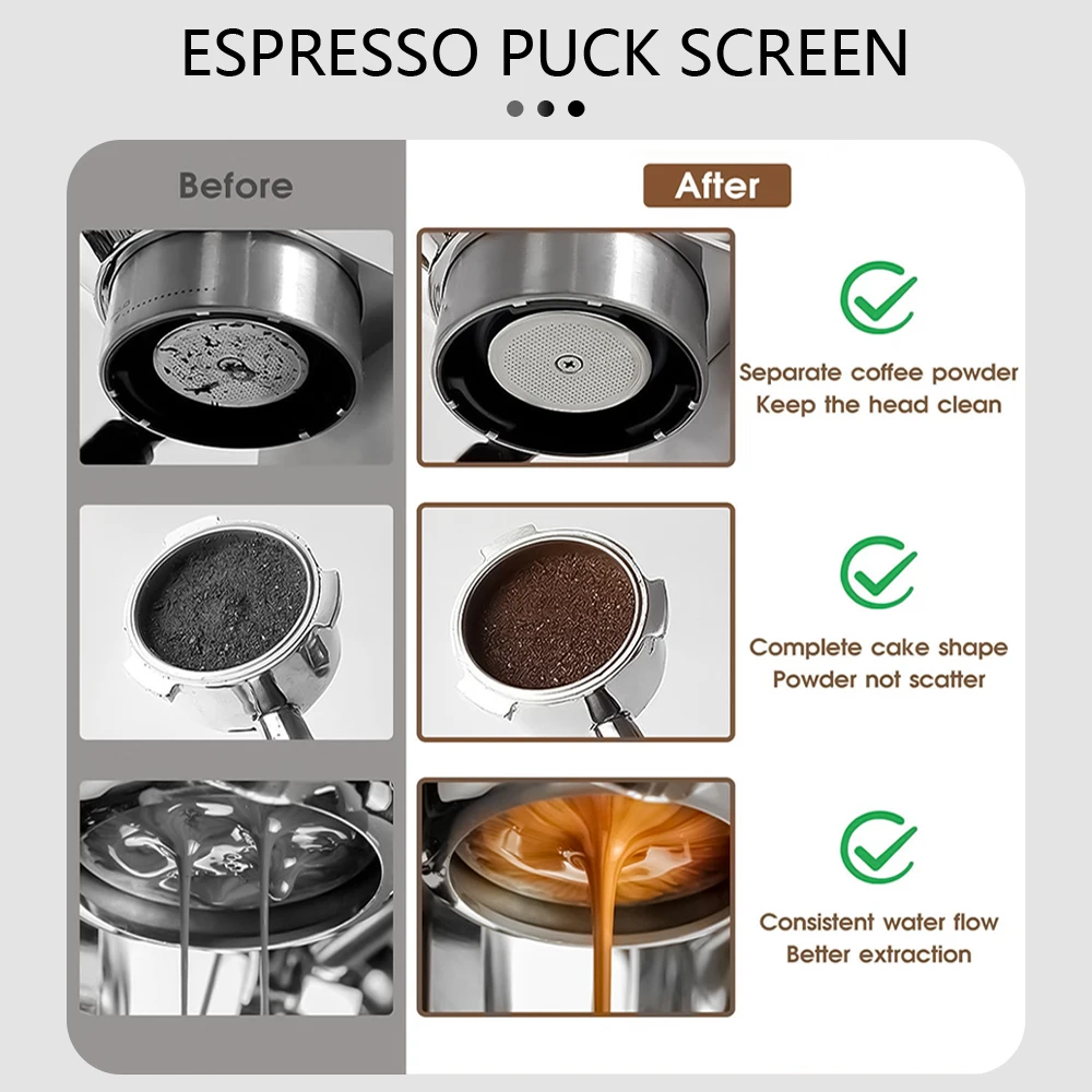 Espresso Accessories Kit WDT Tools Espresso Coffee Stirrer Dosing Funnel Puck Screen Portafilter Dosing Ring