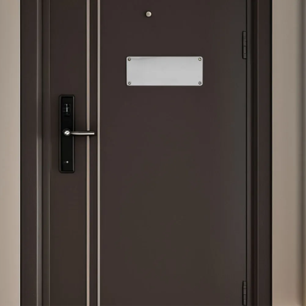 

10Pcs Stainless Steel Blank Name Plates Rectangle Engravable Blanks for DIY Name Sign Metal Tags Office Door Blank Signs