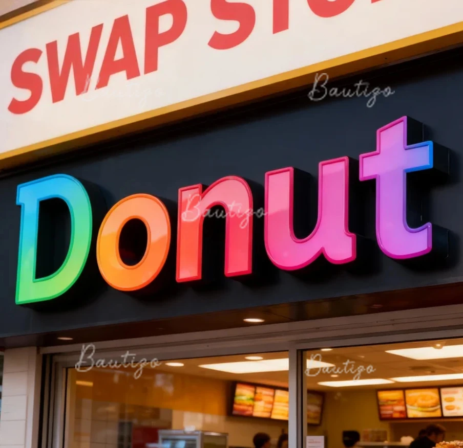 Benutzerdefiniertes RGB-Metallschild für Unternehmen, Business-Logo, Schild, Wand, Zuhause, Licht, Buchstaben, Buchstaben, Poster, Werbung, groß, leuchtend, 3D