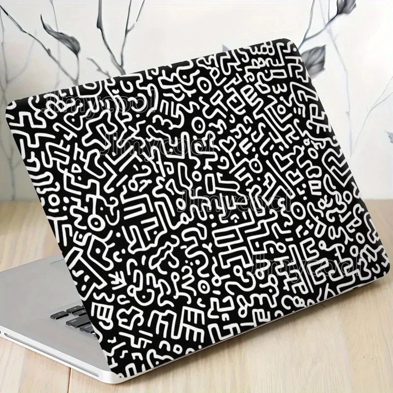 

Pack of 3 1Spare Fearless Black and White Labyrinth Pattern Laptop Sticker-Scratch Resistant Computer Case Self Adhesive Durable