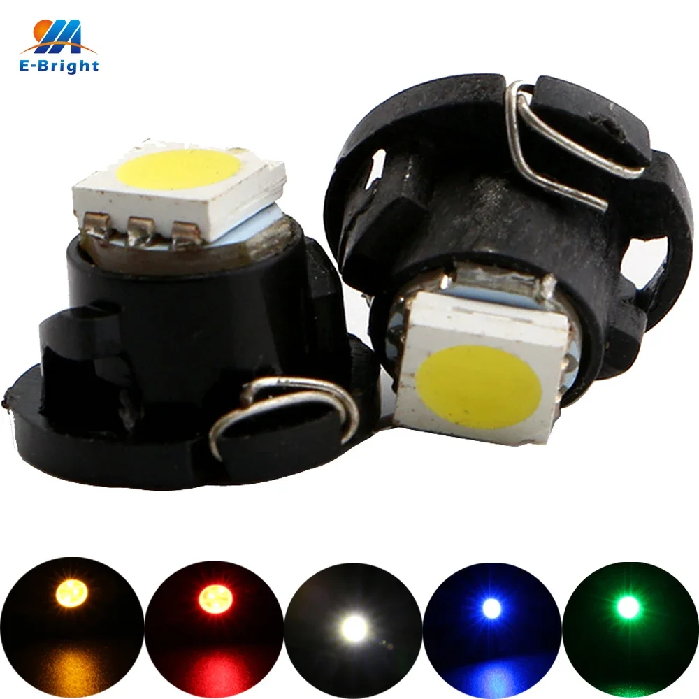 

100X T4.2 T4.7 LED Car Dashboard Lights 5050 Instrument Auto Bulbs White Blue Red Yellow Led Wedge Automobile 12VDC