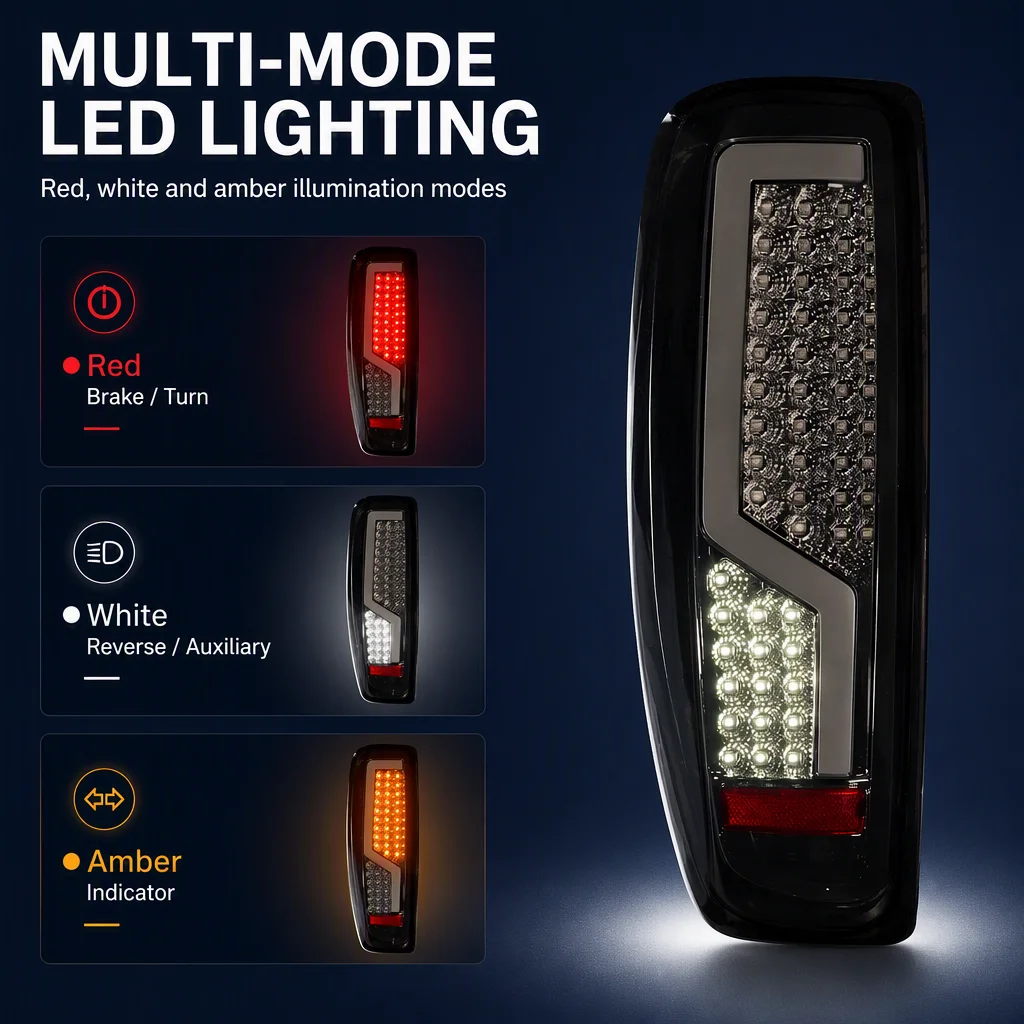 For Chevrolet Colorado 2004-2012 Car LED Tail Light Assembly Sequential Turn Signal DRL Smoked Lens Brake Reverse Taillamp