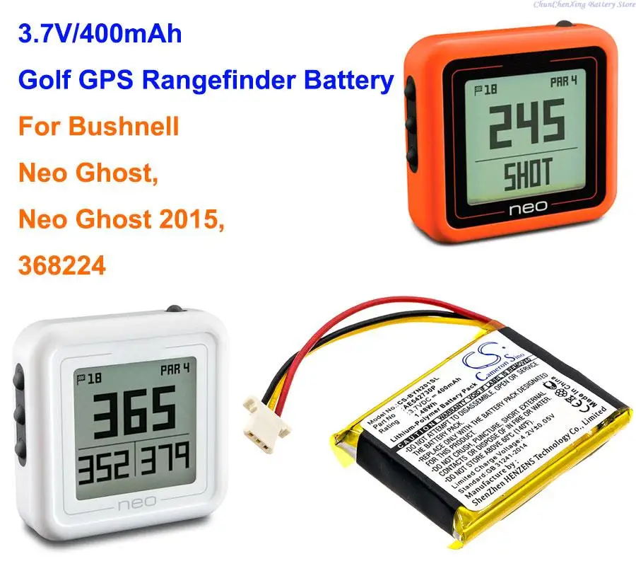 Cameron Sino 400Mah Golf Gps Afstandsmeter Batterij AE542730P Voor Bushnell 368224, Neo Ghost, Neo Ghost 2015
