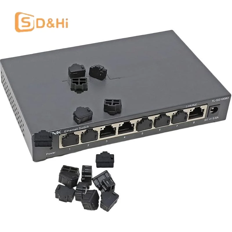 10 Stuks Laptop/Computer/Router Accessoires RJ45 Stofkap Connector Stofkap Plug Protector Stekkers Hub Poort