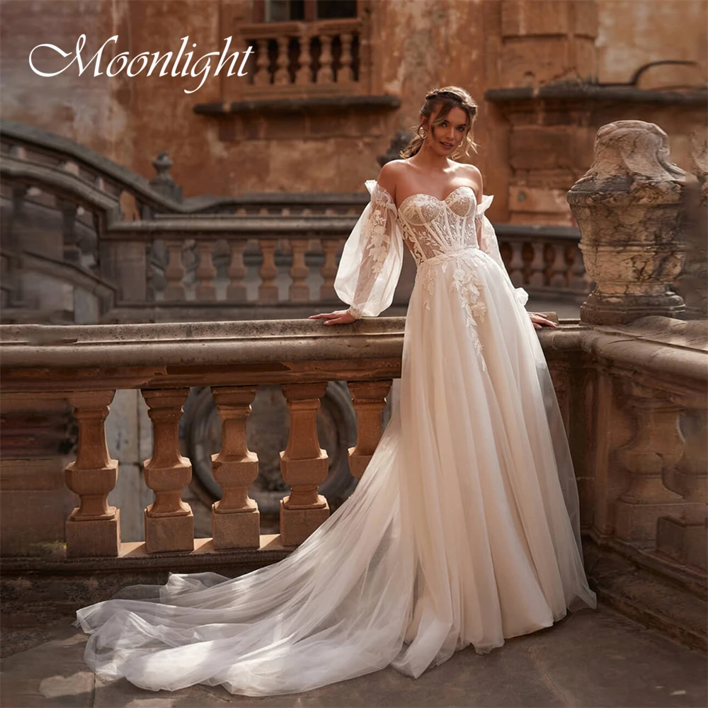 

Современные плиссированные кружевные свадебные платья трапециевидной формы в форме сердца, женские свадебные платья 2026, рукав-фонарик с аппликацией и открытой спиной, Vestidos De Novia по индивидуальному заказу