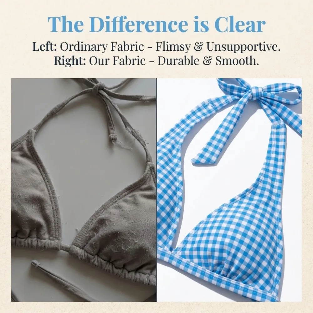 

Модный комплект бикини из двух частей с лямкой через шею, V-образным вырезом, облегающий, в полоску, летний пляжный костюм в стиле Y2K