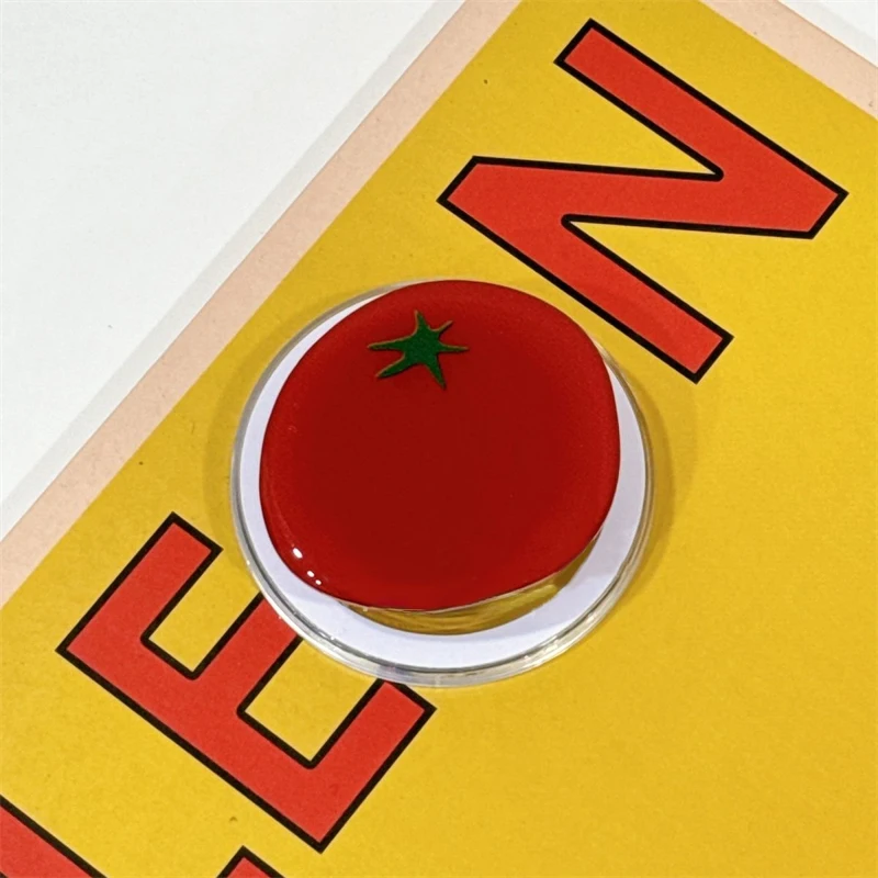 Cute Red Tomato For Magsafe Magnetic Phone Grip Tok Griptok Stand For iPhone 17 16 Foldable Wireless Charging Case Holder Ring