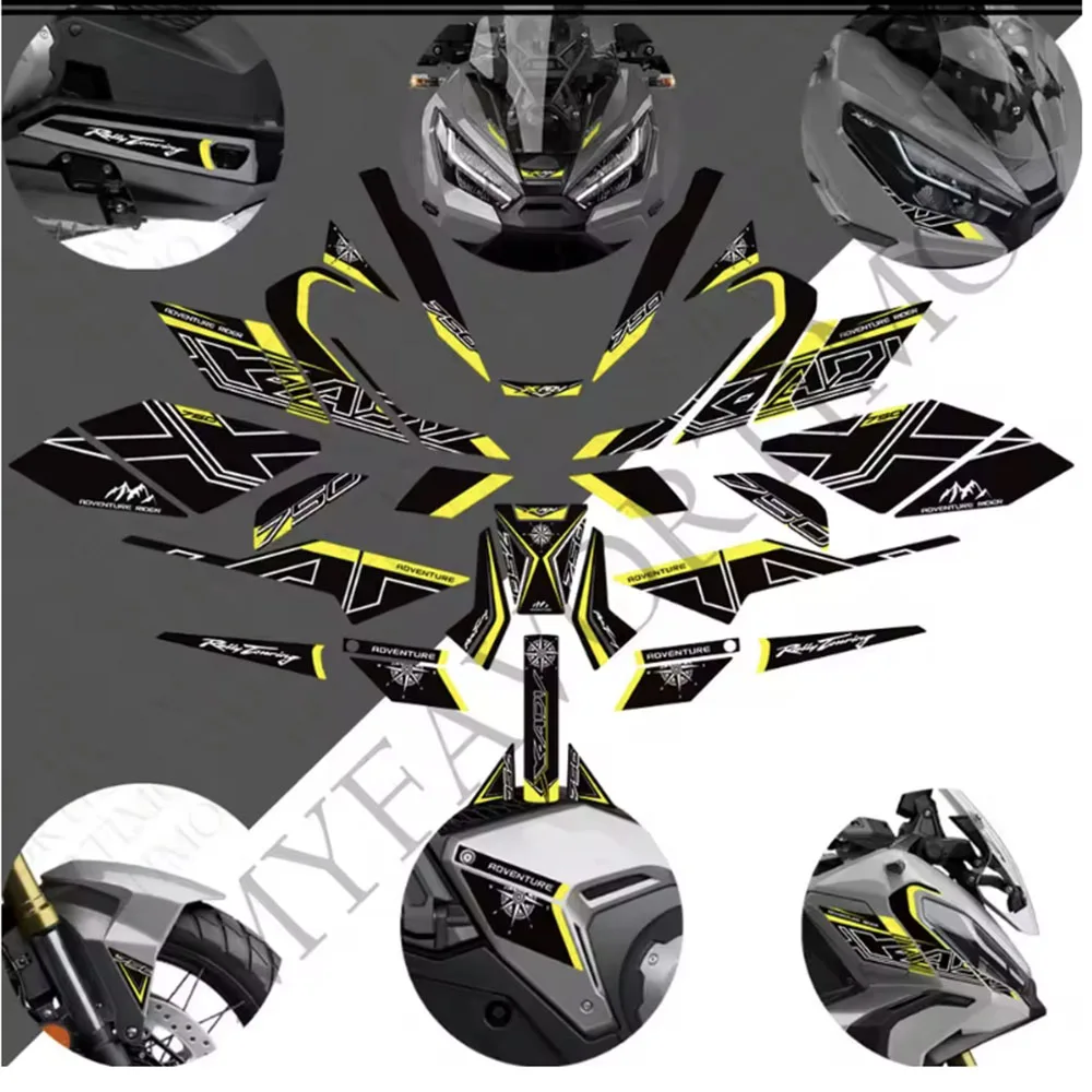 

Для Honda X-ADV XADV X ADV 750 Защитная накладка на бак Комплект наклеек на колени Наклейки на кузов, крыло, лобовое стекло 2021-2023 2024