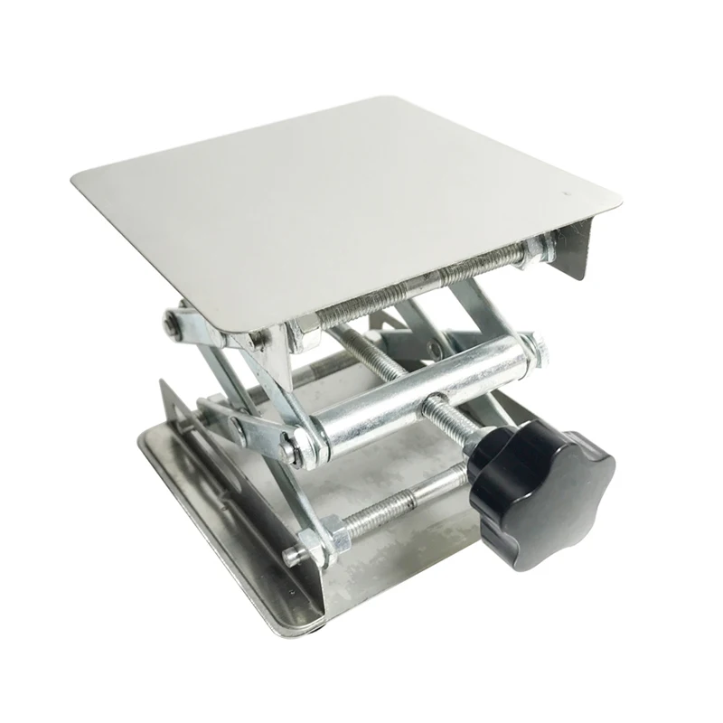4 "x4" 100x100mm 스테인레스 스틸 리프트 테이블 목공 조각 실험실 리프팅 스탠드 랙 리프트 플랫폼 목공 벤치