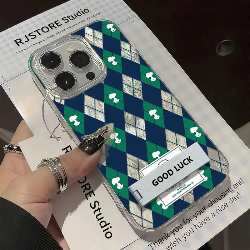 المتخصصة الأخضر شبكة S-سنووبي ريشة الغزل الليزر ورقة جراب هاتف آيفون 13 16 15 14 17 برو ماكس 17 الهواء XS X XR زائد غطاء صغير #6