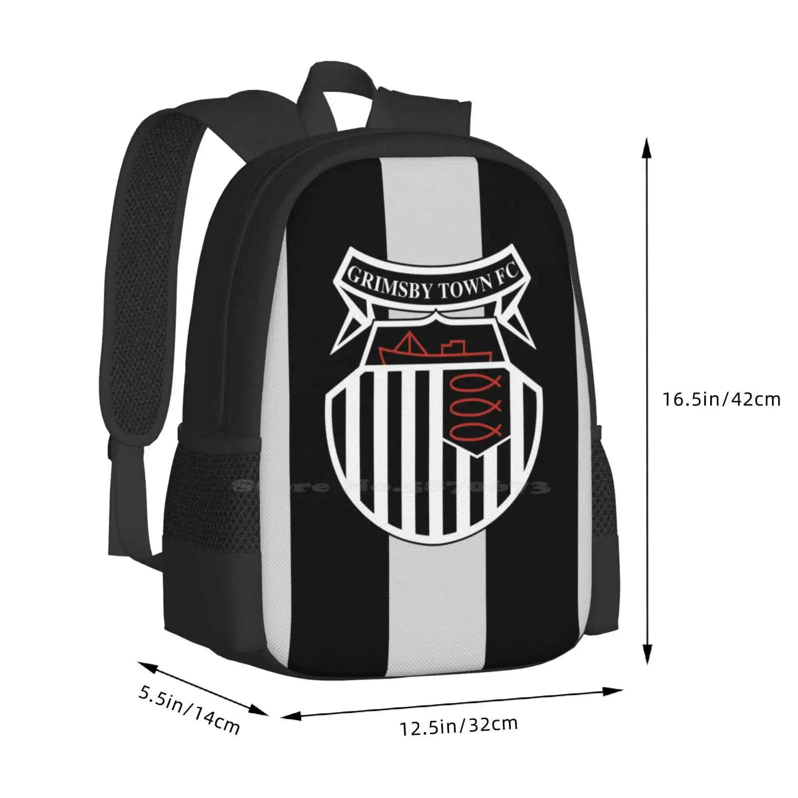 Tas desain pola Fc kota Grimsby ransel siswa klub sepak bola bangsawan Inggris oranye merah dua liga Kamerun