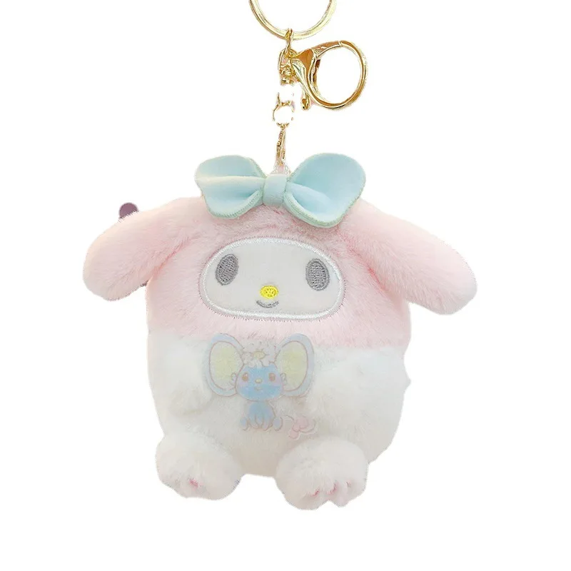 กระเป๋าใส่เหรียญตุ๊กตาการ์ตูนอนิเมะขนาด 10 ซม. ลายเฮลโลคิตตี้ คุโรมิ พวงกุญแจน่ารัก พกพาสะดวก ใช้เก็บลิปสติก ของขวัญวันหยุด