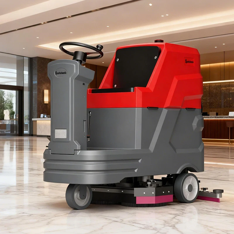 Industrial Cordless Floor Washing Machine Autonomous Gym Floor Scrubber Ride On Battery Commercial Floor Scrubber