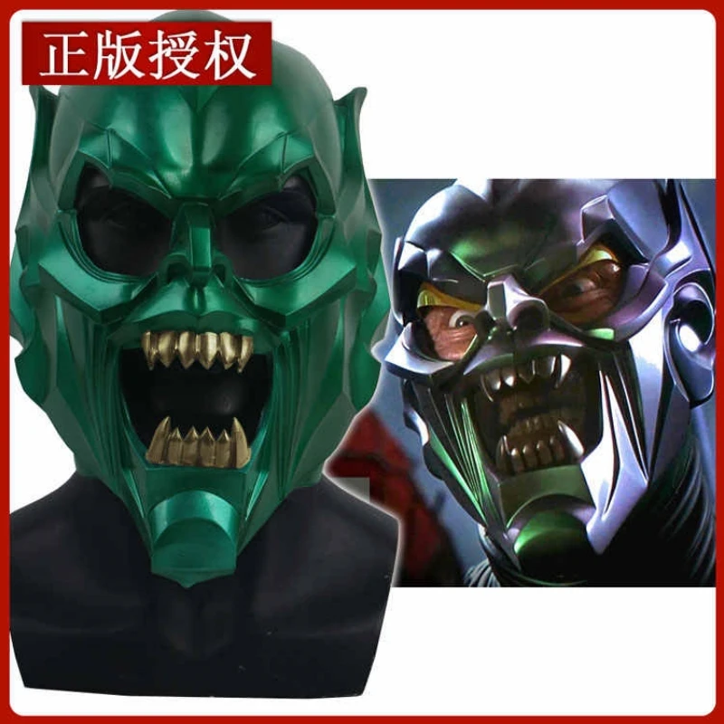 New Spider-Man: No Way Home Green Demon Soft rubber head cover Halloween cos Clothing props 1:1 Wearable Collection gifts toys