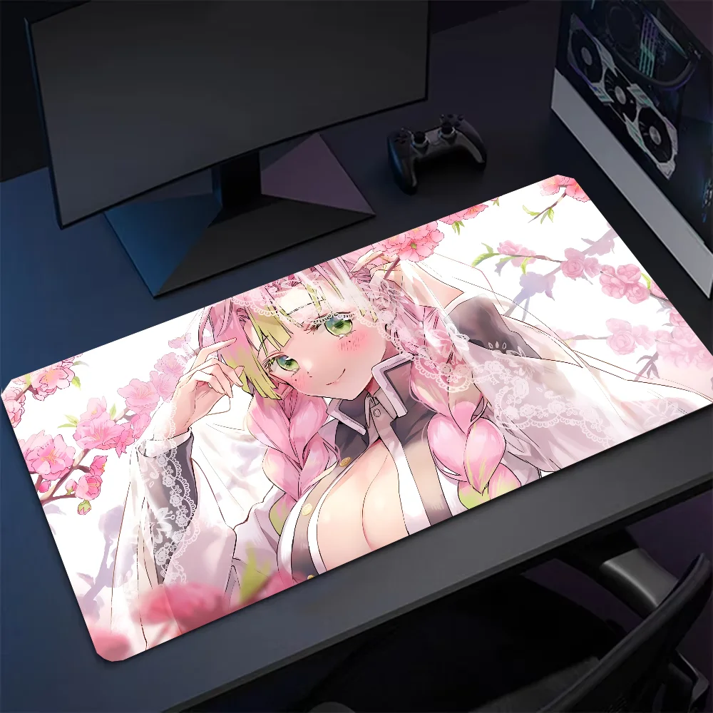 

Pink Sakura Japan Anime Demon Slayer Mousepad Anime Girl Kanroji Mitsuri Mousepad Mouse Mat Desk Mat With Pad Gaming Accessorie