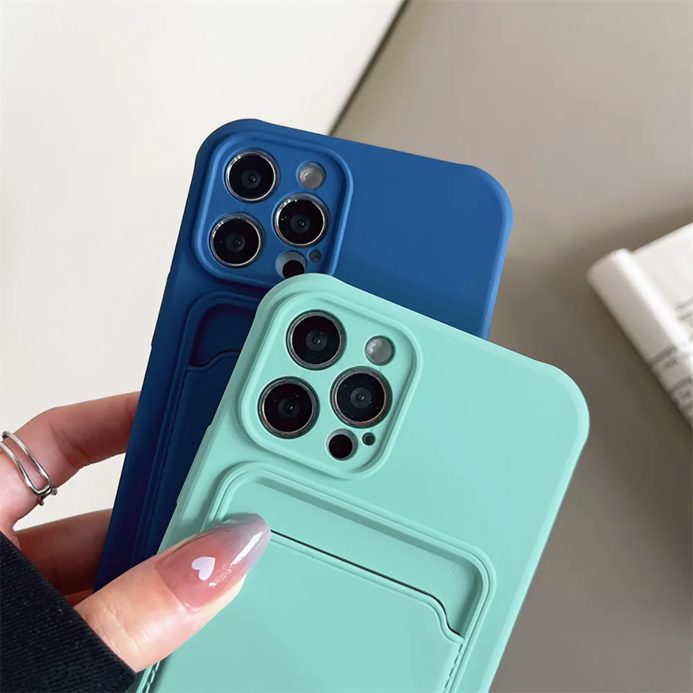 Silicone Shockproof Wallet Phone Case For Apple iPhone 18 17Air 16 15 14 13 12 11 Pro Max Plus Card Slot Pocket Protective Cover view 3