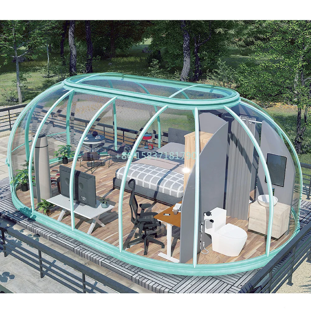 High Quality Bubble Room Starry Sky Cabin Tiny House Prefab Home Dome Polycarbonate Transparent Tent Star Room Bubble House