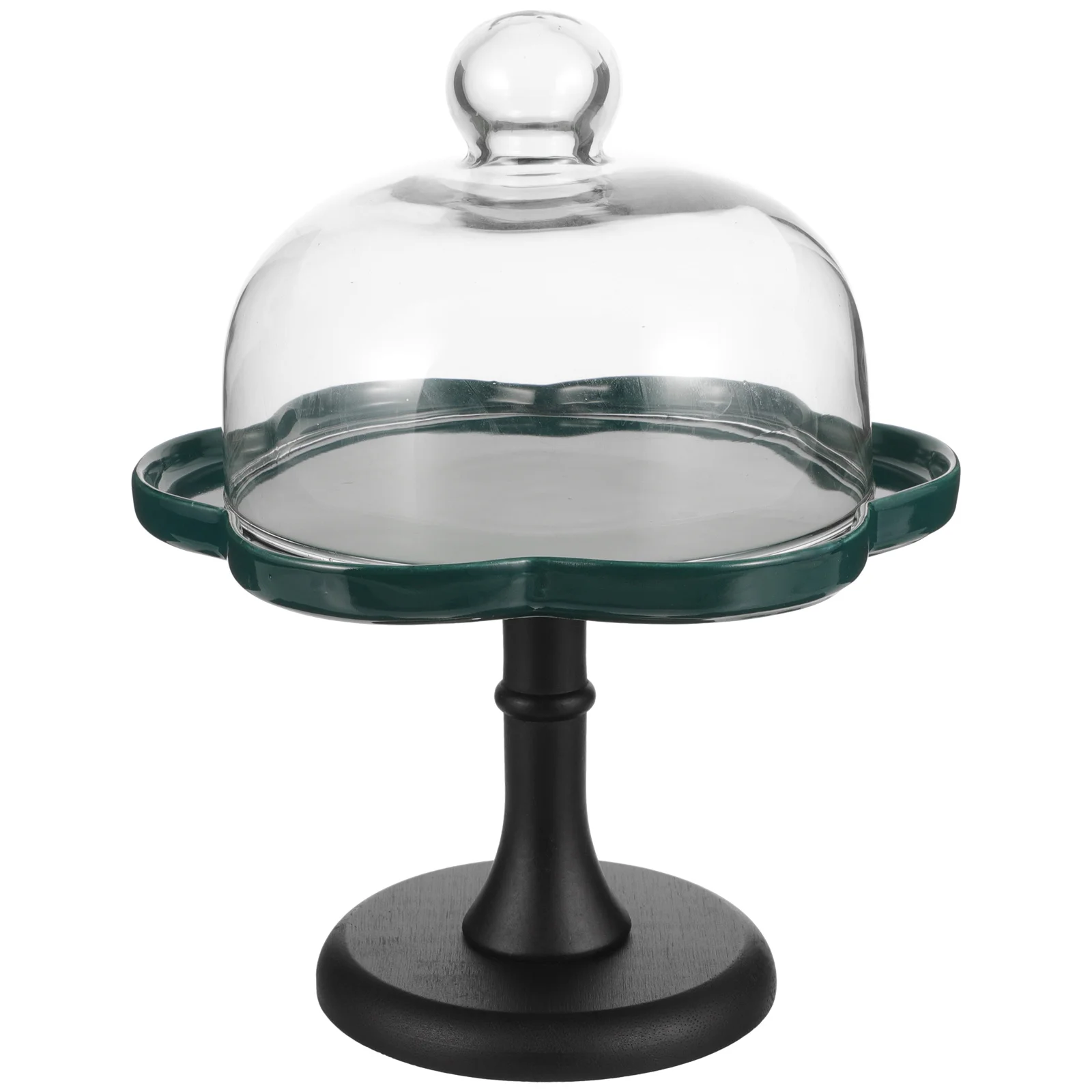 

Cake Display Stand with Lid Holder Saver Cover Dessert Stands Porcelain Covered Plate Cupcake
