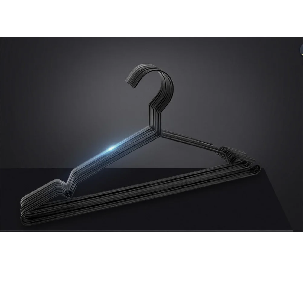 

5Pcs Premium Metal Hangers Thickened Rustproof Coated Surface Non-Slip Groove for Shirts Coats Jackets Organization