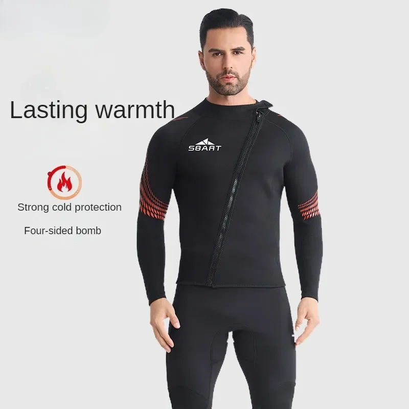 3Mm Wetsuit Men's Split Wetsuit Snorkeling Surfing Winter Swimsuit Cold Warm Top Pants