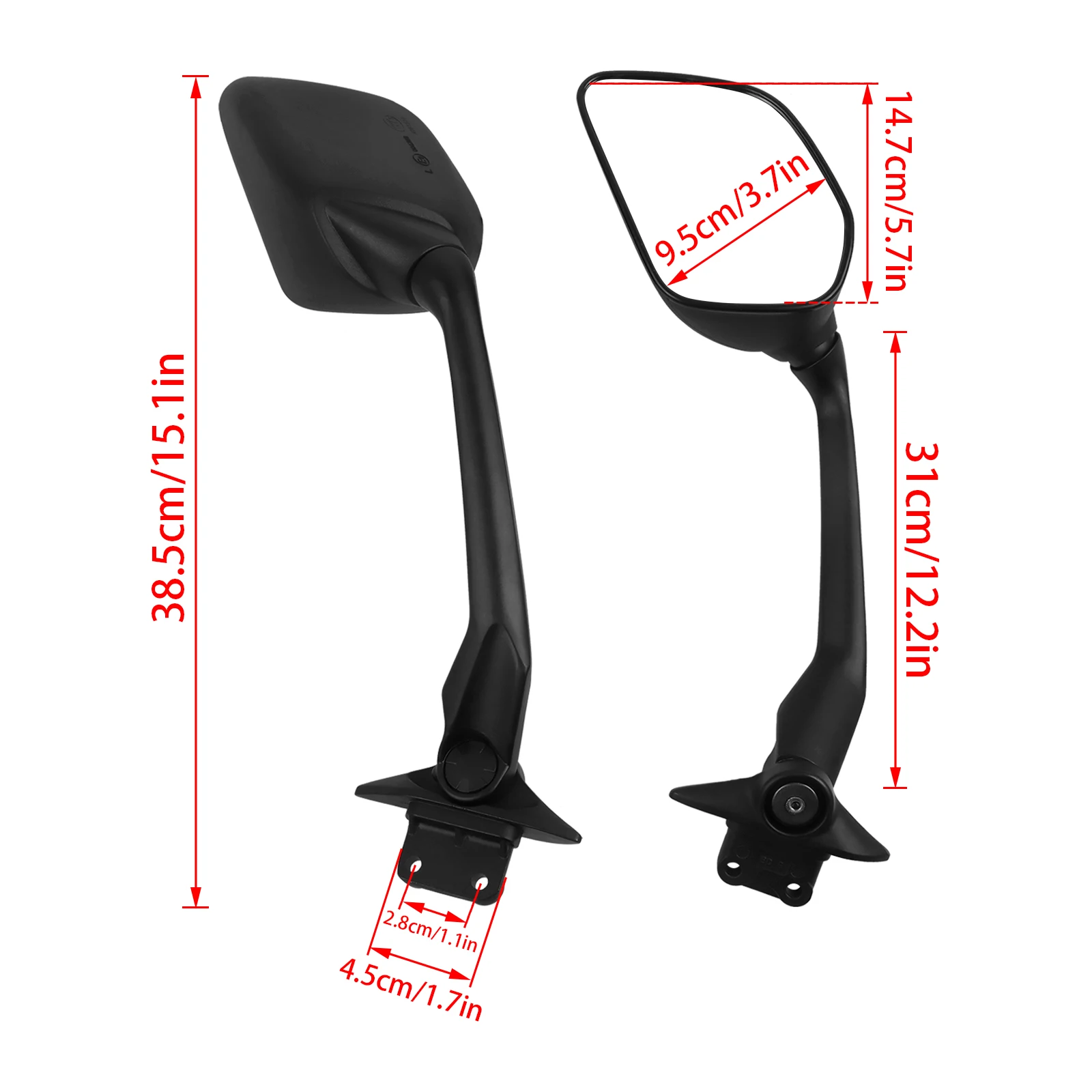 For Yamaha TMAX 530 T-MAX 530 TMAX530 T MAX530 2012-2018 2017 2016 Motorcycle Mirror Rear View Rearview Side Mirrors Accessories