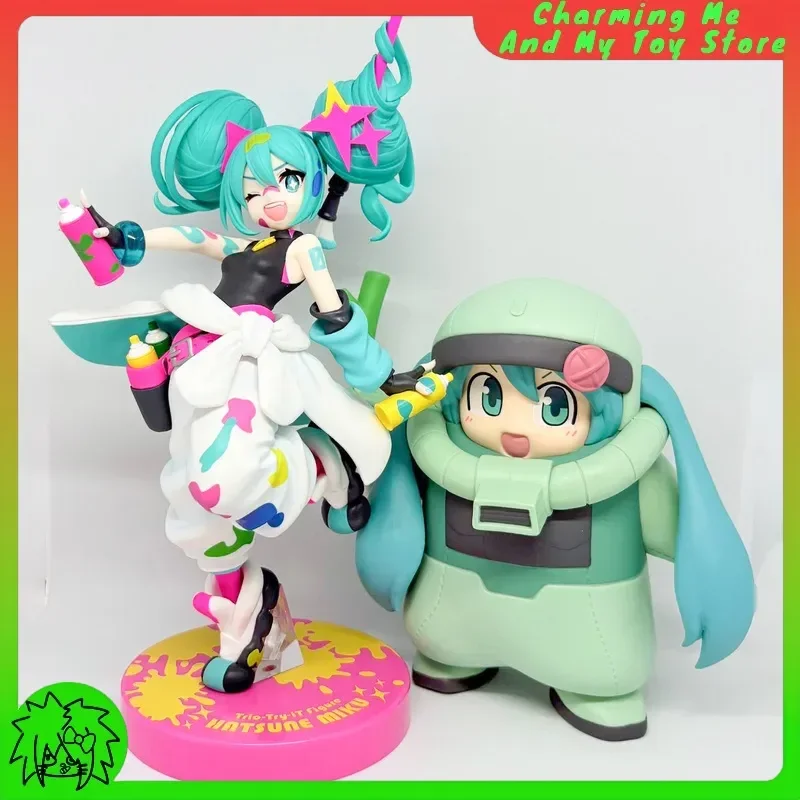 하츠네 미쿠 피규어 페인팅 걸 시리즈 PVC 19cm 상품 컬렉션 디스플레이 액션 피규어 애니메이션 장난감 선물 공식 재고 있음