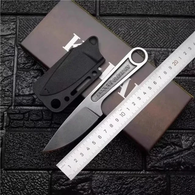 1pcs Small Straight High Hardness Outdoor Knife Popular Survival Knife Integrated Dragon Bone with K Sheath EDC Tool
