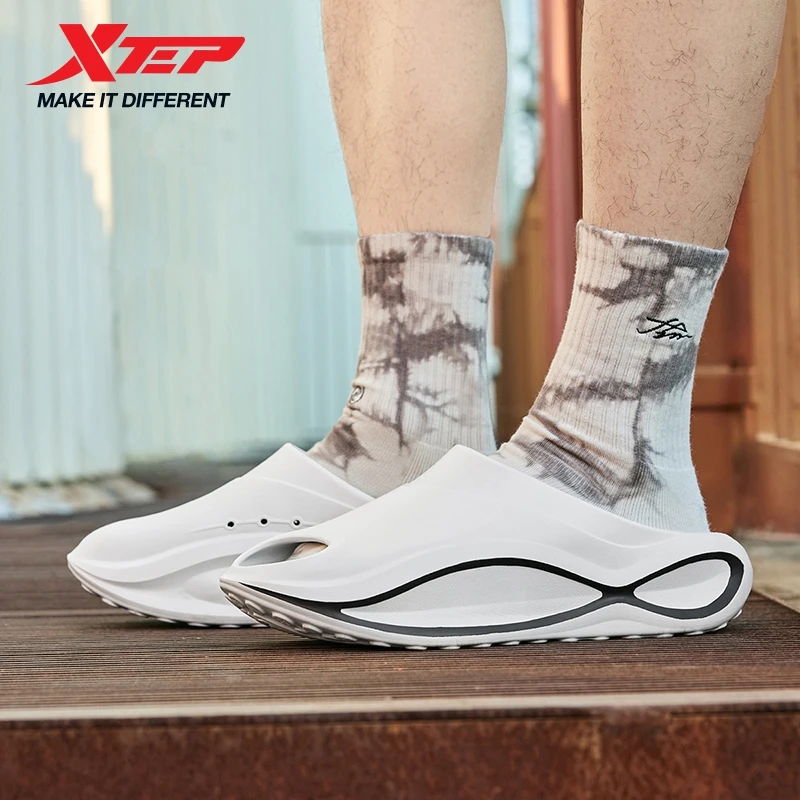 Xtep Starfall Slippers for Men 2025 Summer Comfortable Lightweight Breathable Soft-soled Fashion Outdoor Sneakers 875219350001