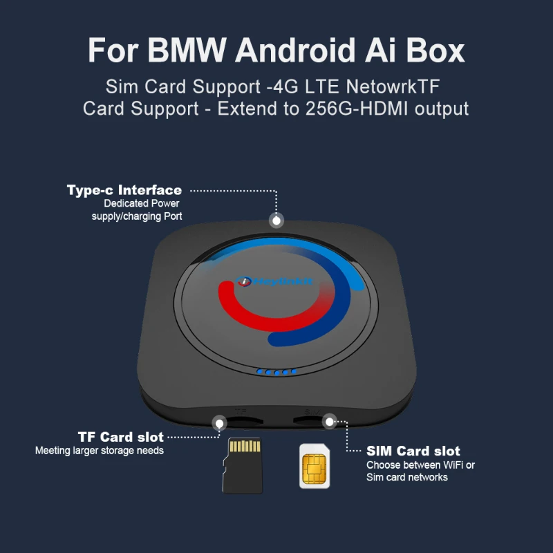 BW550M Android AI Box Qualcomm Snapdragon 6125 8+128GB Android 13 4G LTE HDMI for Select Car Models