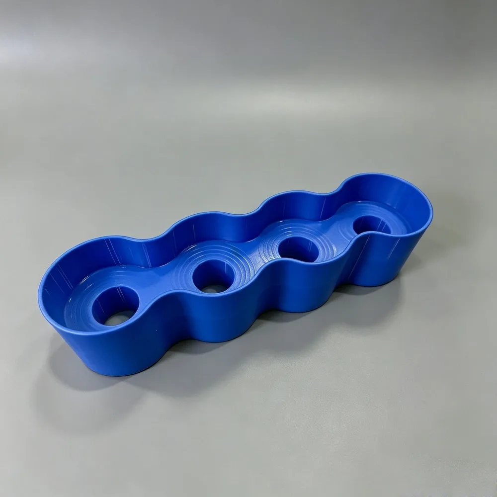 4 Slots Sauce Tube Storage Holder Wave Shaped Plastic Condiment Tube Rack 3D Printing Prevent Sauce Tipping
