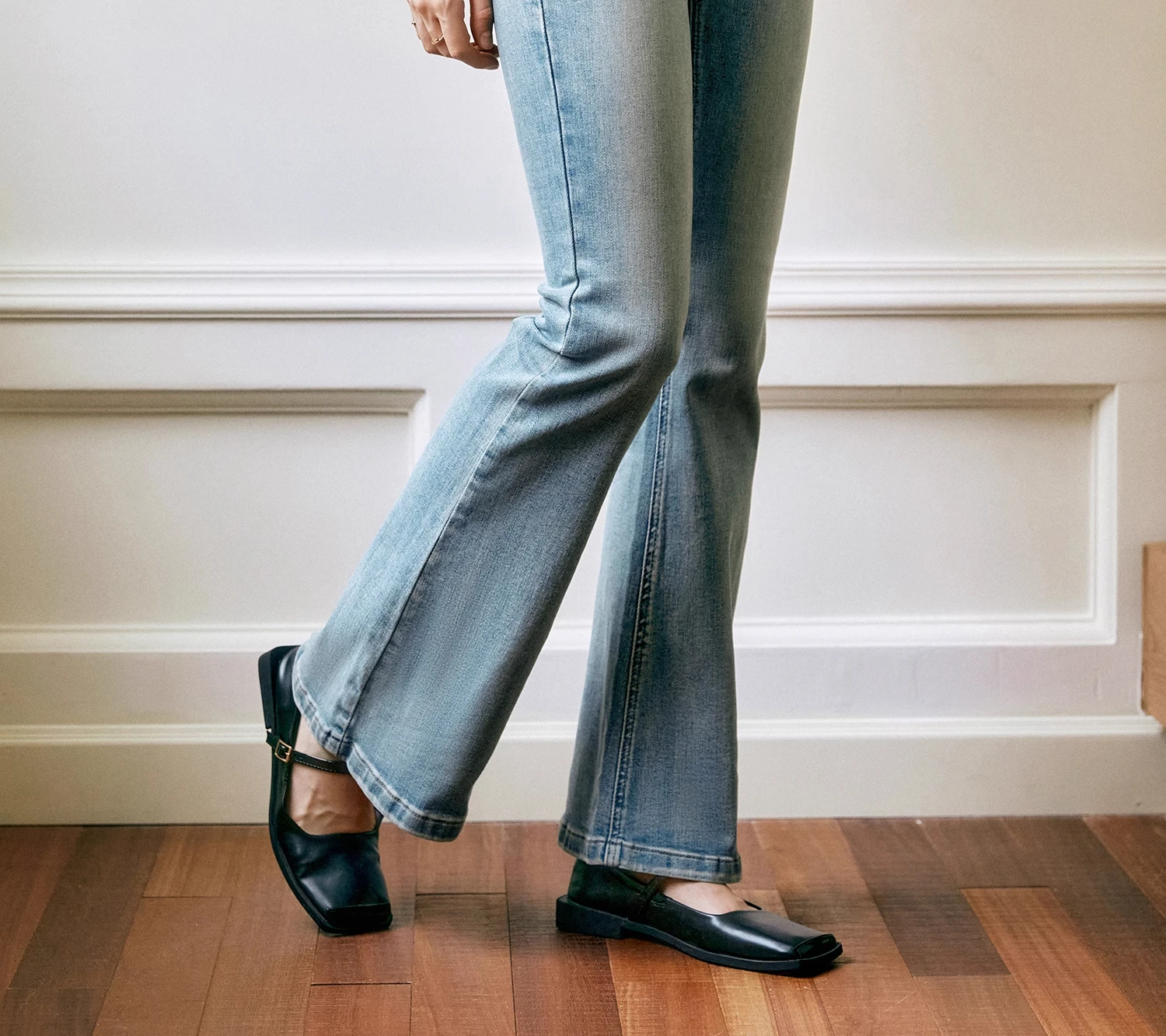 OLrain Streetwear Jeans Women 2025 Spring Summer Slim Cotton High-waist Flare Washed Denim Basic Y2k Long Trousers N56QA93322