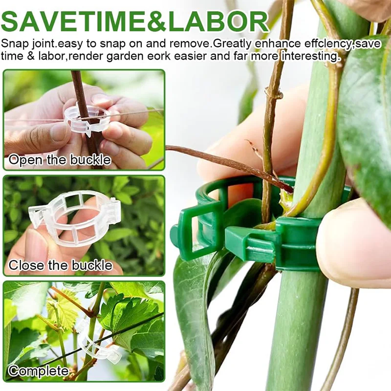 50/100Pcs Plant Fixed Clip Plant Vine Climbing Clip Reusable Plant Support Clip Plant Clip for Climbing Plant Fixed Support