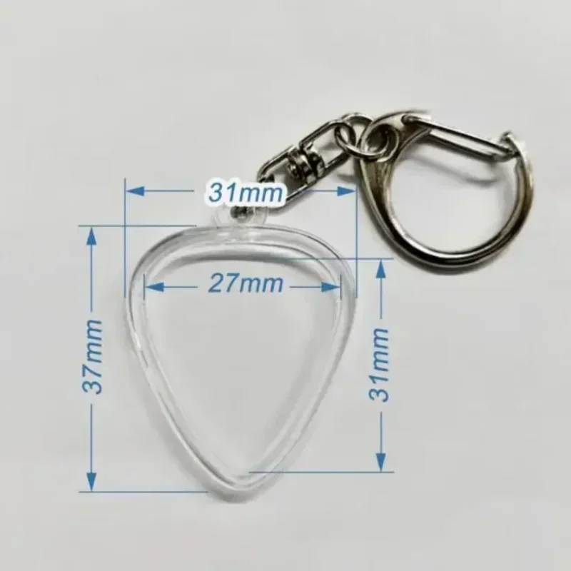 Picture 6: Guitarists Storage Guitar Pick Collection Box Clear Holder Keyring Bag Heart Shaped Picks Size Case Musical Accessories