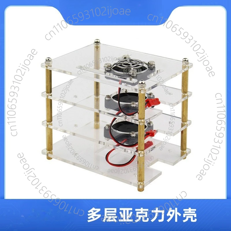 Pi4B/3B Cluster Stackable Shell Covering Multi-layer Acrylic Shell