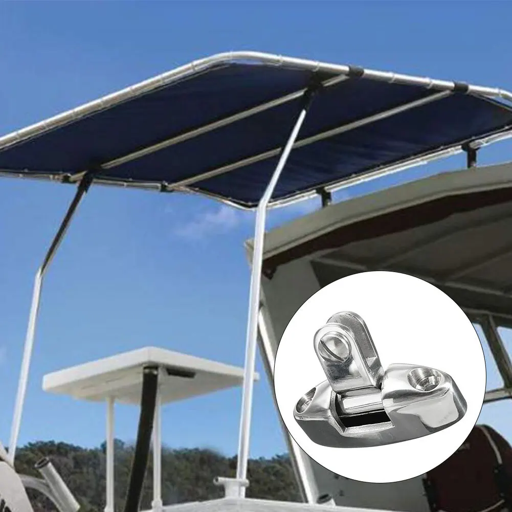 Robust Swivel Side Mount Hinge for Bimini Top Saltwater Resistant 316 Stainless Steel for Ultimate Reliability