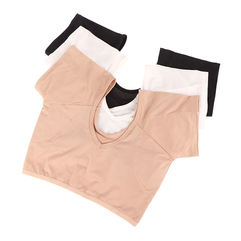 

Women's T-shirt Shape Washable Underarm Sweat Pads Reusable Perfume Absorbing Armpit Desodorante Guards Shield