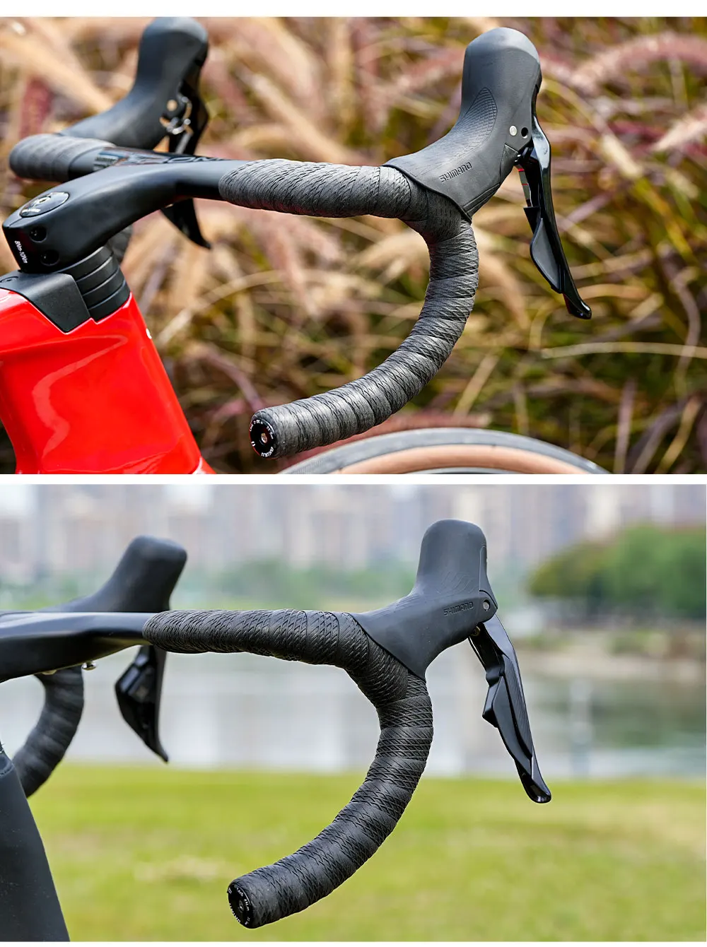 2Roll Bike Grips Lenkerband, Silikon-Lenkerband, Stoßdämpfung, rutschfest, langlebig, wiederverwendbar, Wickelband für Rennräder, ONIRII – Detail 11