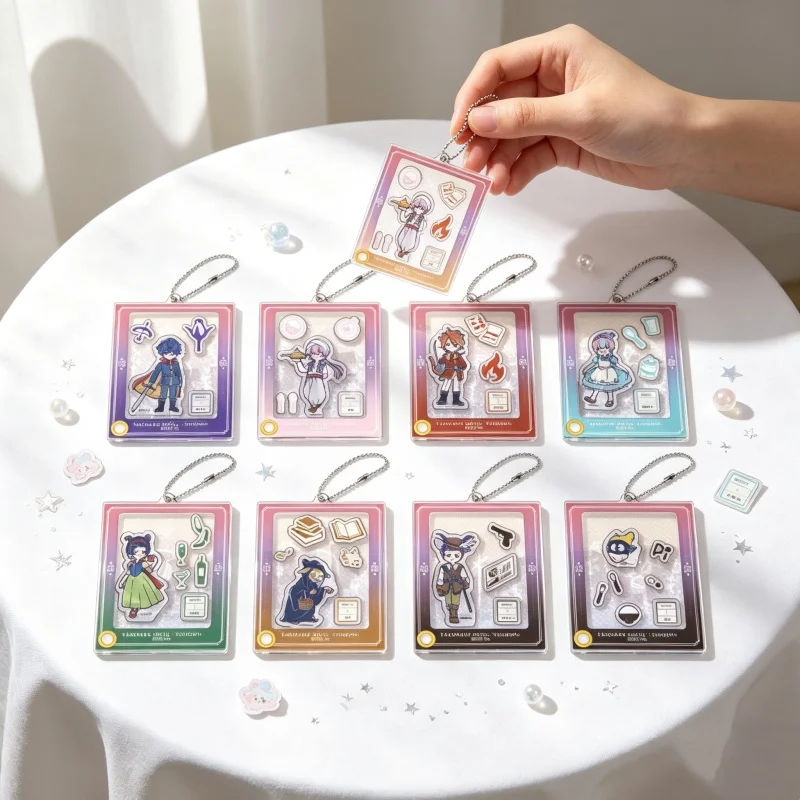 Various Style Collection-TASOKARE HOTEL Anime Game Acrylic pendant Keychain Hotel Manager 6cm Fans Gift Schoolba Accessory