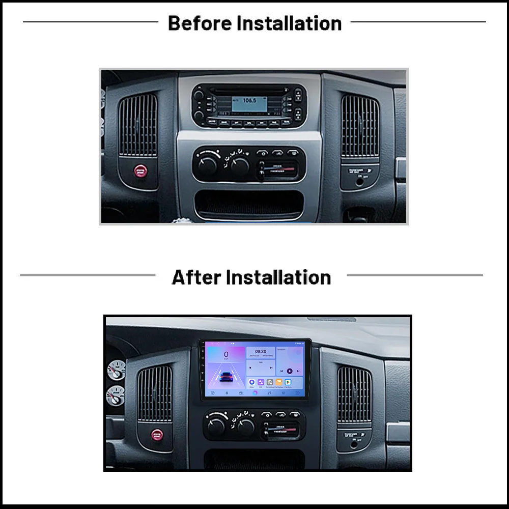 Wireless Carplay Car Smart Systems For Dodge RAM 1500 2500 3500 2002-2005 Stereo Android Auto Car Radio GPS BT FM Autoradio WIFI