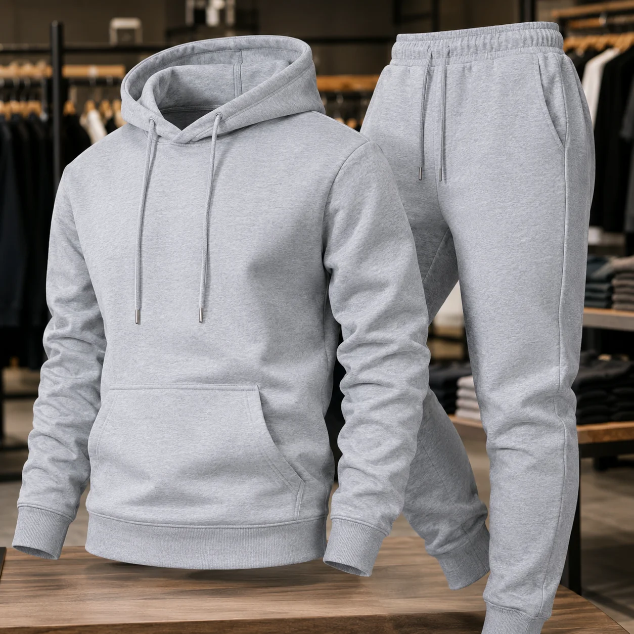 10 Colors Men's Hoodie Sweatpants Set Autumn Winter Casual Comfortable Streetwear Two Piece Tracksuit Sportswear Clothing Outfit